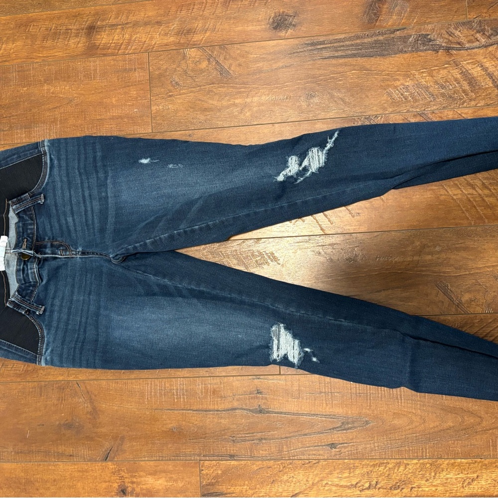 Isabel Maternity Distressed Blue Jeggings